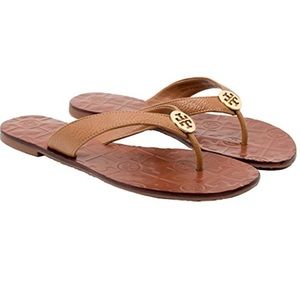 Tory Burch Thora leather flip flops size 11